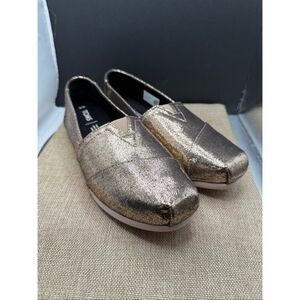 Toms Gold Crackle Shimmer Size 10 New in Box